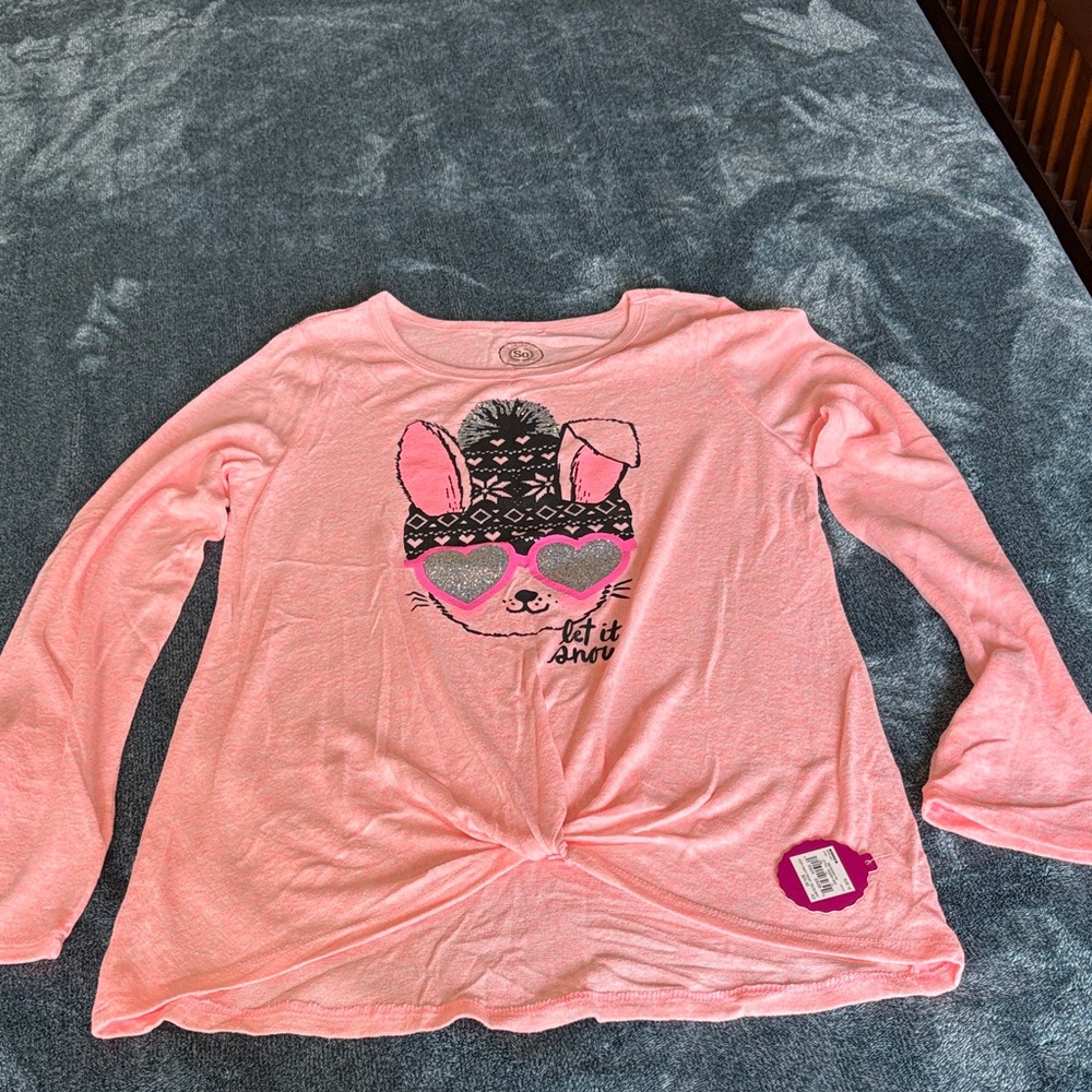 SO Pink Bunny Long Sleeve Tee